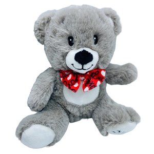 American Greetings Teddy Bear Plush Stuffed Animal 2022 XOXO Bow Tie 7" Sitting